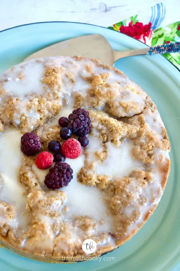Blueberry Crumble Cake + Gluten Free