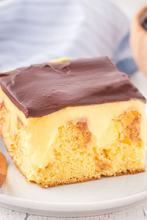 Boston Cream Poke Cake