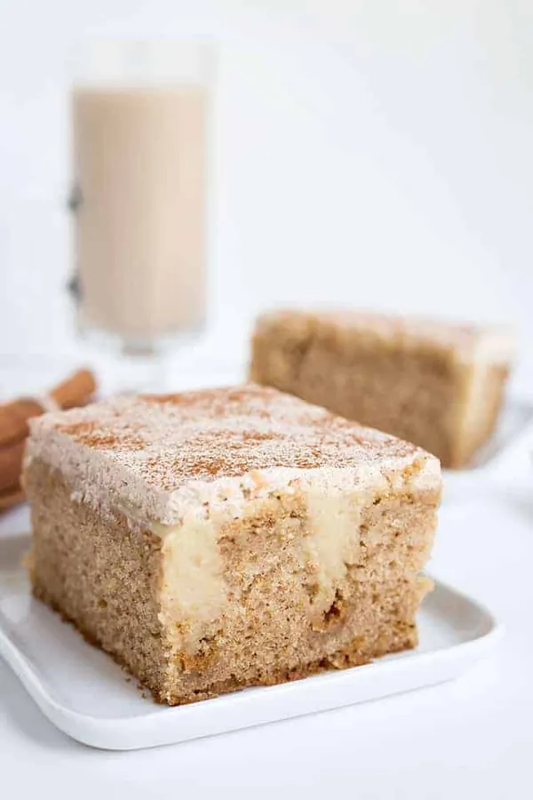 Chai Latte Poke Cake