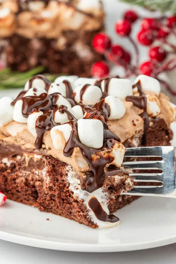 Hot Chocolate Poke Cake