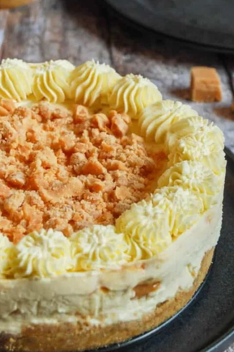 No Bake Scottish Tablet Cheesecake 