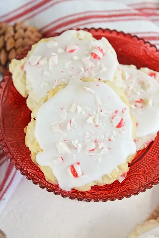 Peppermint Cake Mix Cookies