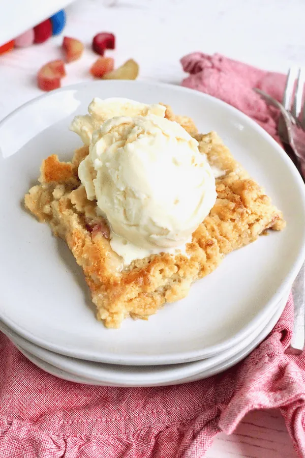 Rhubarb Dump Cake Recipe