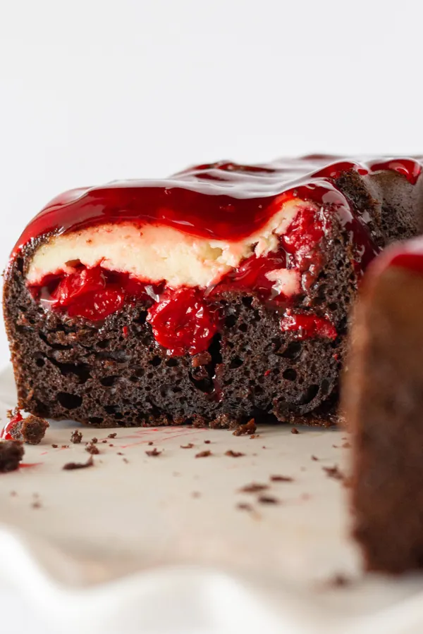 Cherry Cheesecake Chocolate Bundt Cake Recipe Made with a Cake Mix