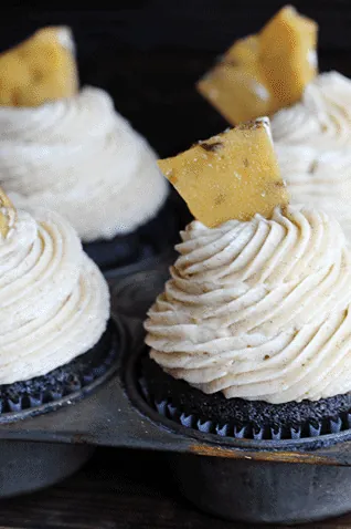 Chocolate Cupcakes with Maple Pecan Buttercream