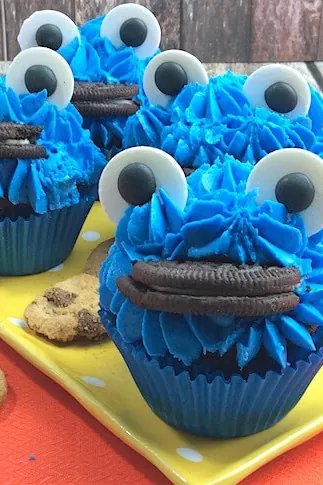 Cookie Monster Cupcakes
