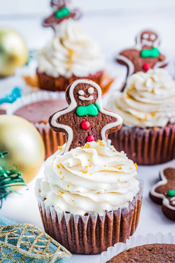 Gingerbread Cupcakes with Spiced Buttercream