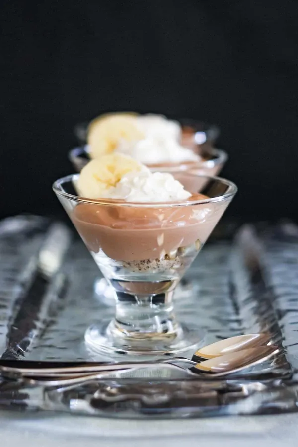 Mini Banana Nutella Cheesecake Parfaits