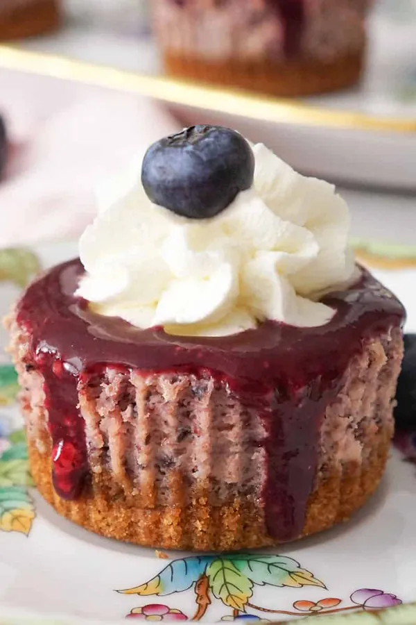 Mini Blueberry Cheesecakes