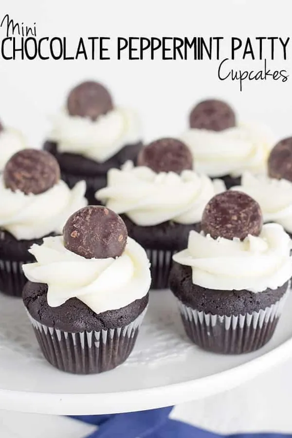 Mini Chocolate Peppermint Patty Cupcakes