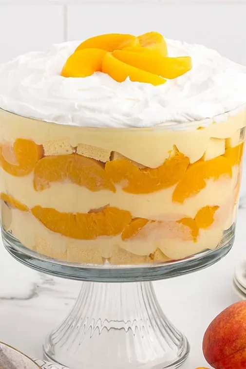 Peaches and Cream Trifle