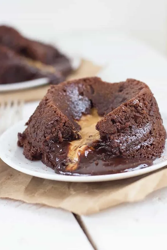Peanut Butter Chocolate Lava Cakes