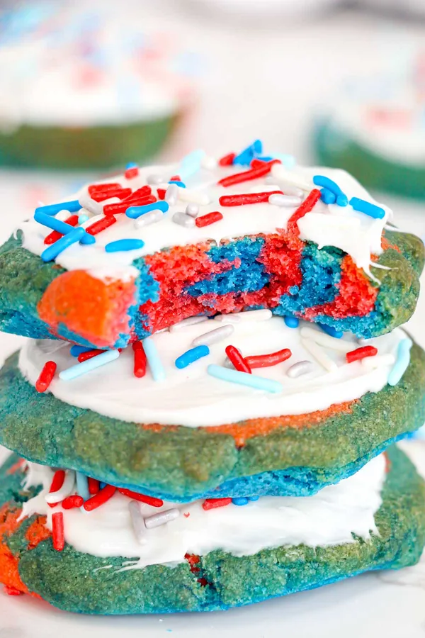 Air Fryer 4th of July Cookies