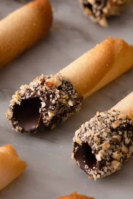 Chocolate Dipped Tuiles