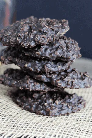 Dark Chocolate No-Bake Cookies