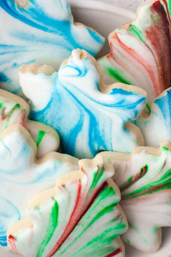Easy Marbled Christmas Sugar Cookies Recipe