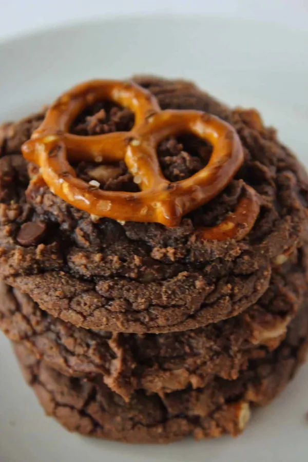 Loaded Brownie Pretzel Cookies