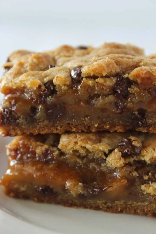 Salted Caramel Chocolate Chip Cookie Bars
