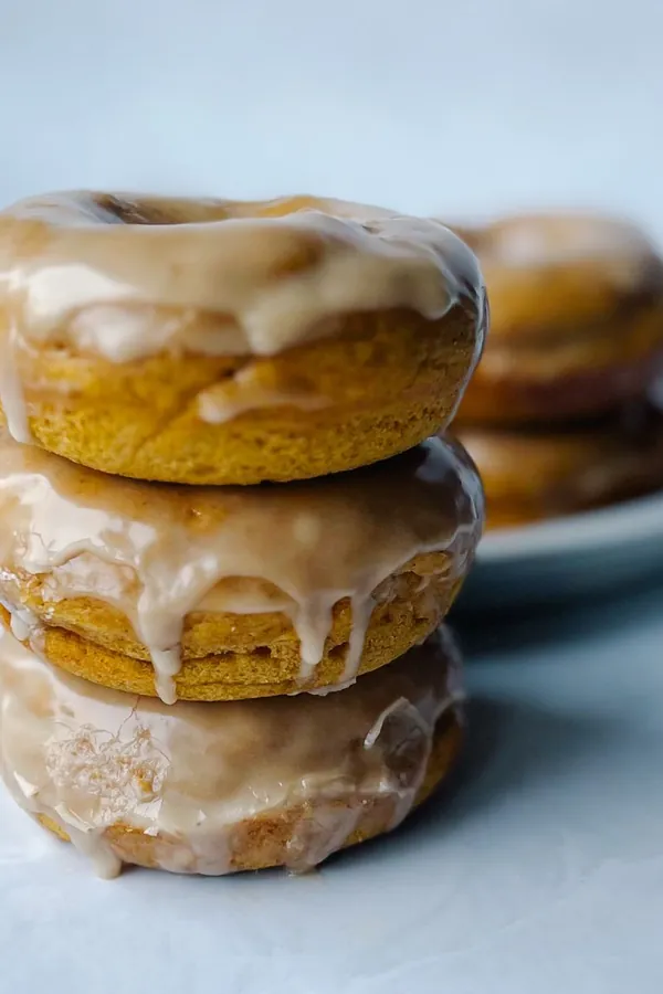 Baked Pumpkin Doughnuts with Maple Glaze