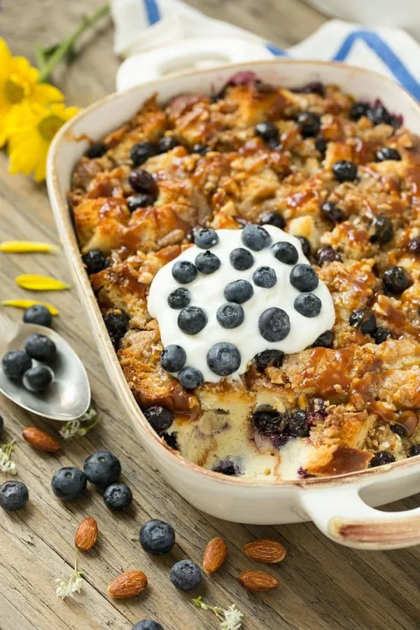 Blueberry Bread Pudding