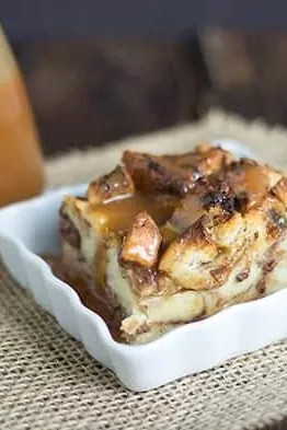 Caramel Raisin Bread Pudding