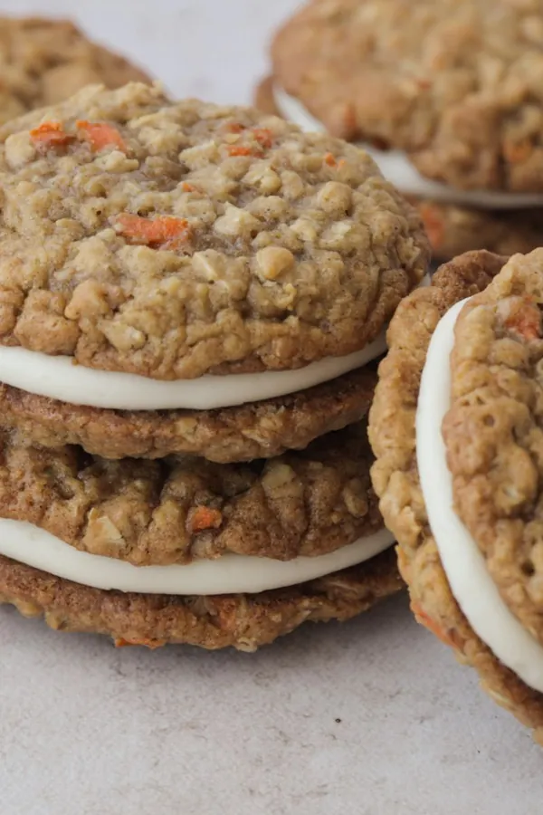 Carrot Cake Cookie Sandwiches