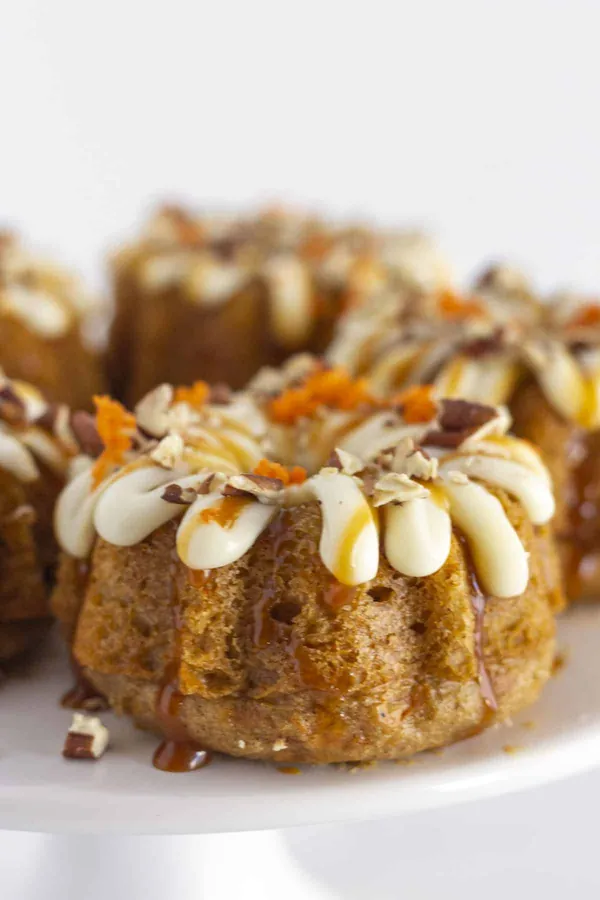 Easy Mini Carrot Bundt Cakes