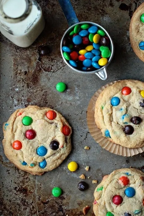 Giant M&M Cookies