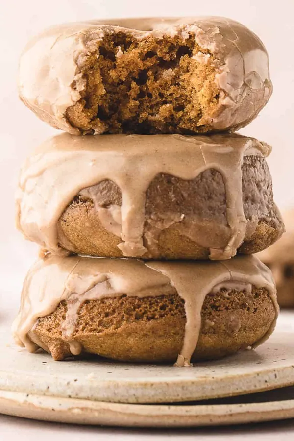 Pumpkin Donuts with Maple Glaze