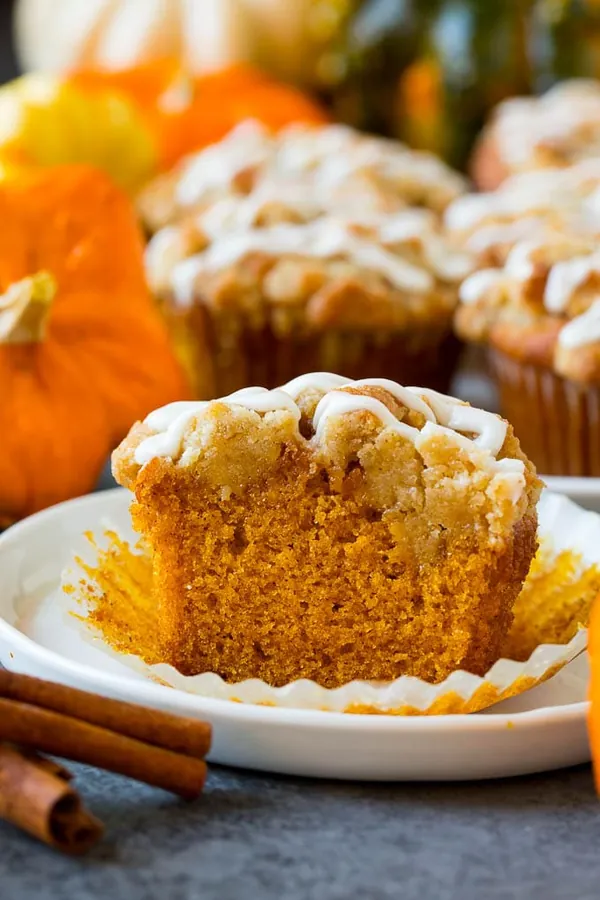 Pumpkin Muffins with Brown Sugar Streusel