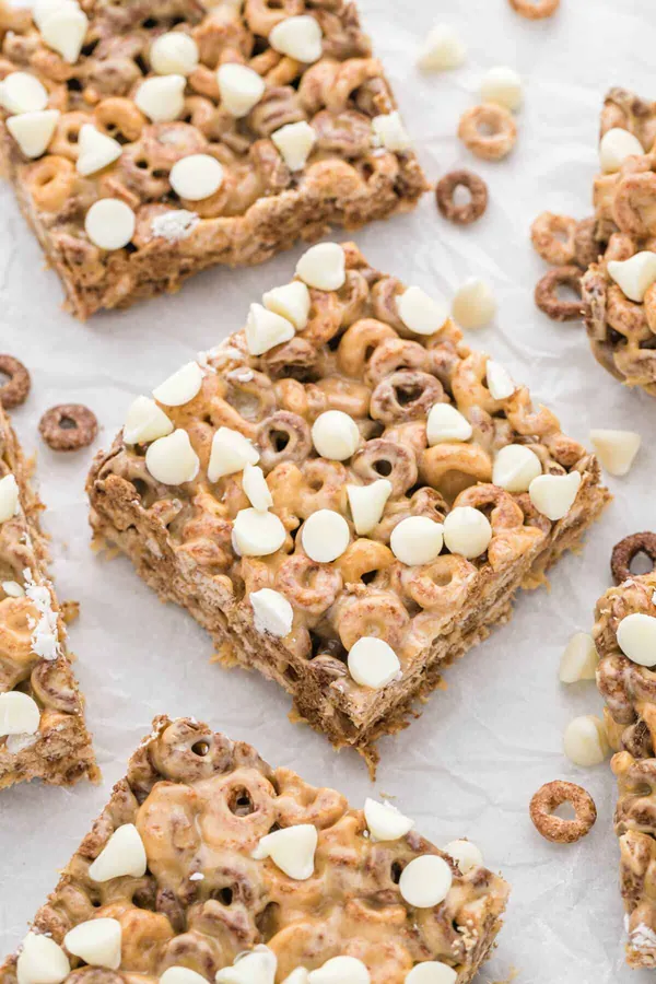 White Chocolate Peanut Butter Cheerios Treats