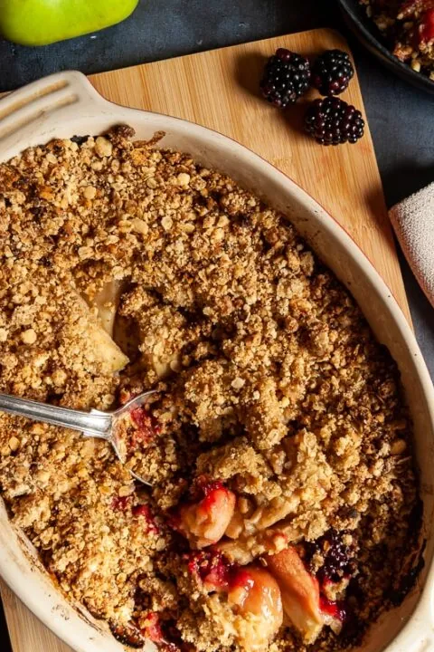 Apple and Blackberry Crumble
