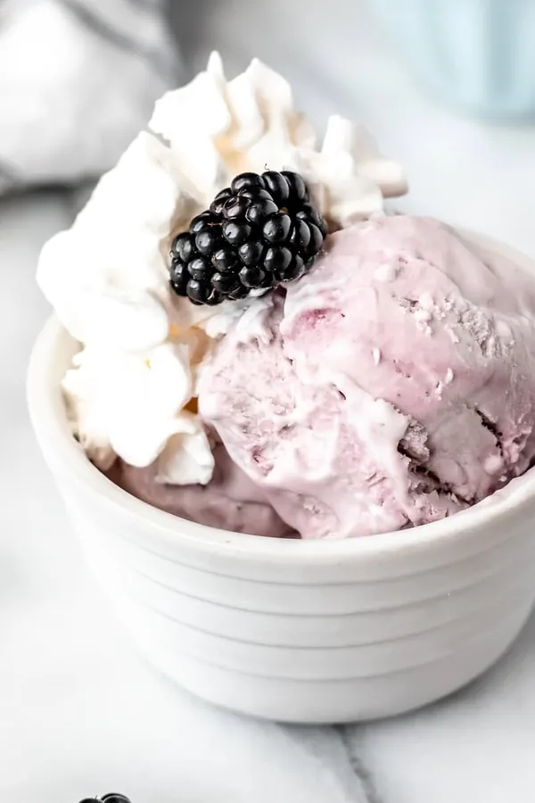 Blackberry Ice Cream (No Churn)