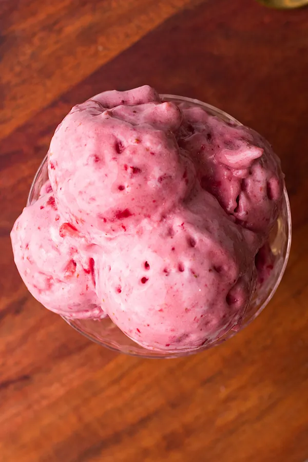 Blender Strawberry Frozen Yogurt