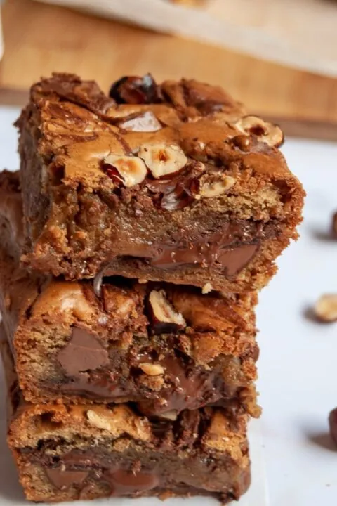 Browned butter Nutella blondies