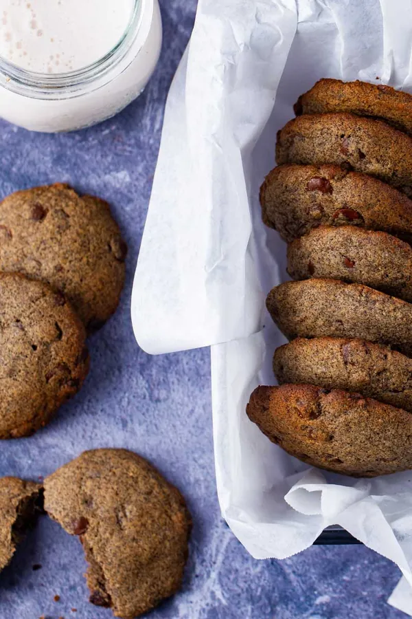 Buttery Buckwheat Chocolate Chip Cookies