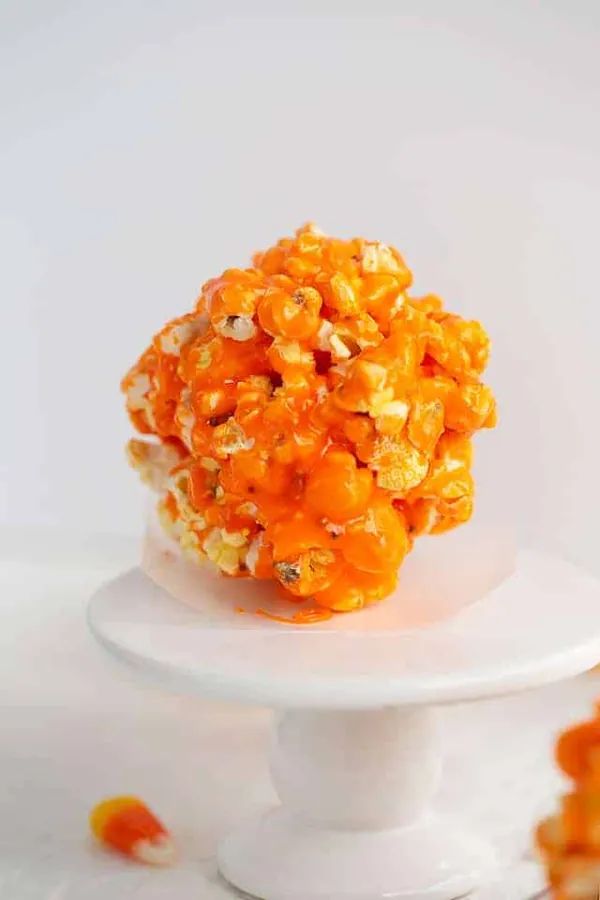 Candy Corn Popcorn Balls