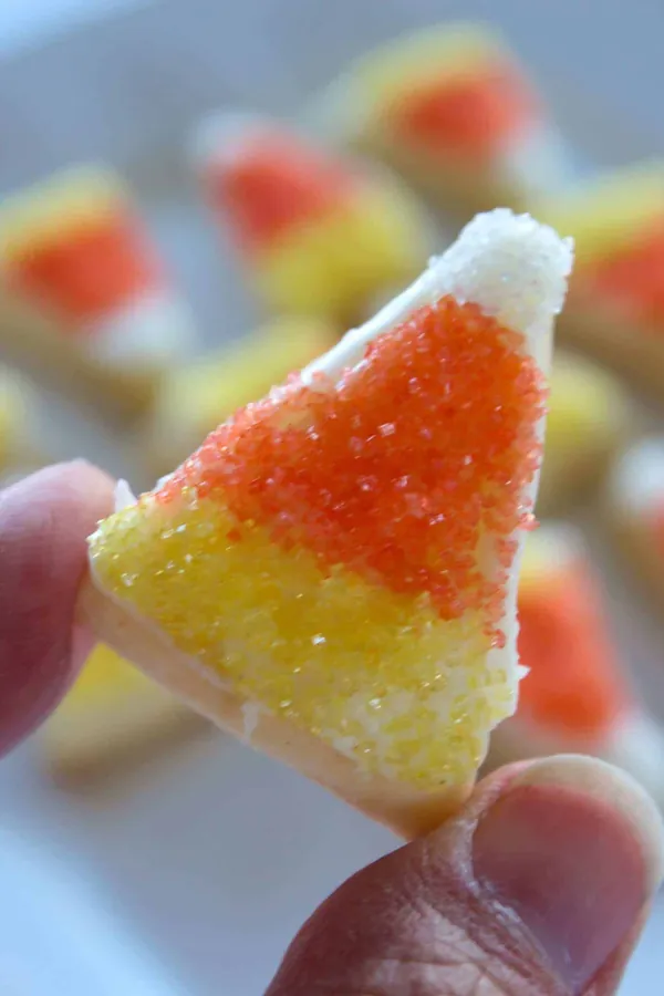 Candy Corn Sugar Cookie Bites