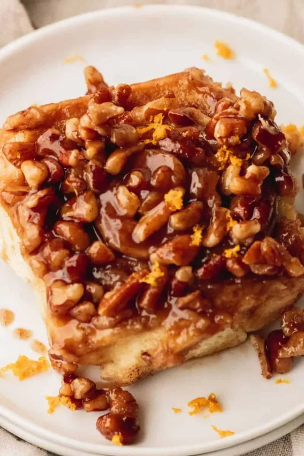 Caramel Pecan Sticky Buns With Orange Zest