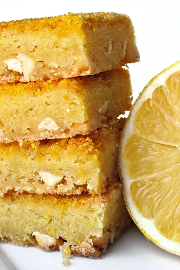 Chewy White Chocolate Lemon Bars