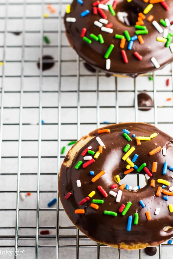 Chocolate Frosted Baked Donuts