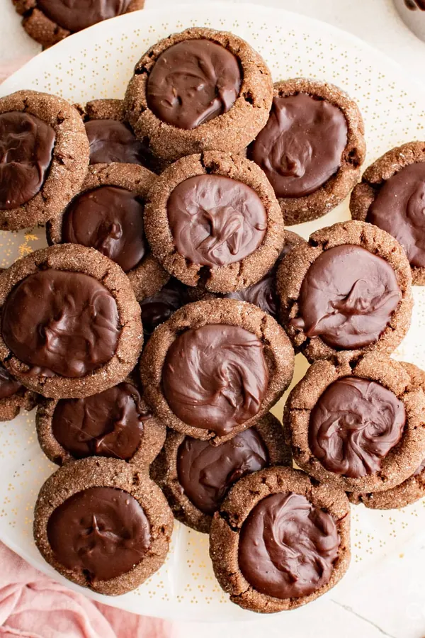 Chocolate Thumbprint Cookies