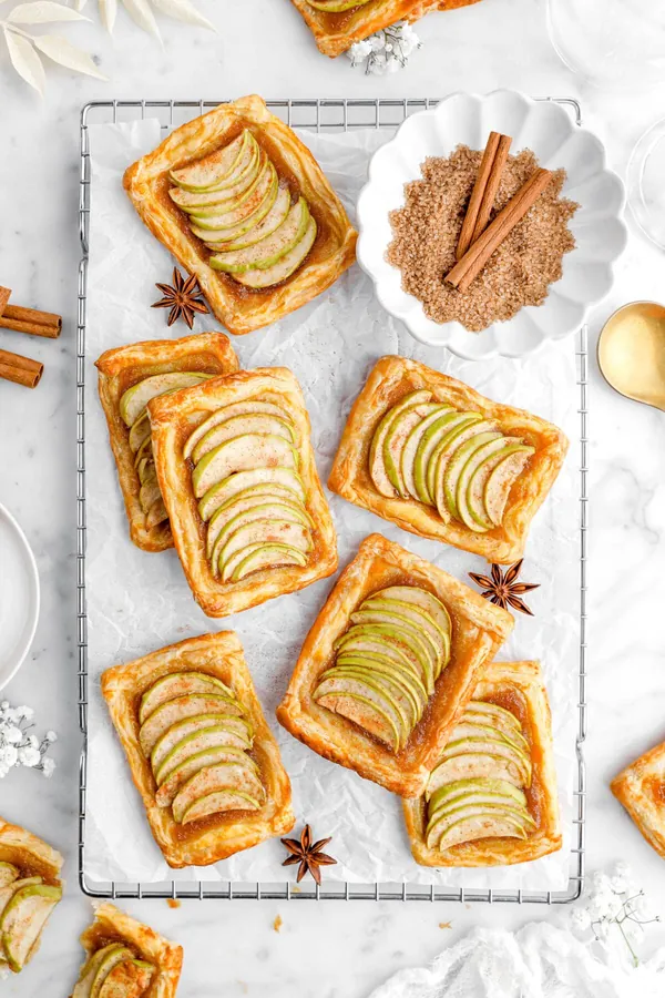 Cinnamon Apple Butter Puff Pastry Tarts