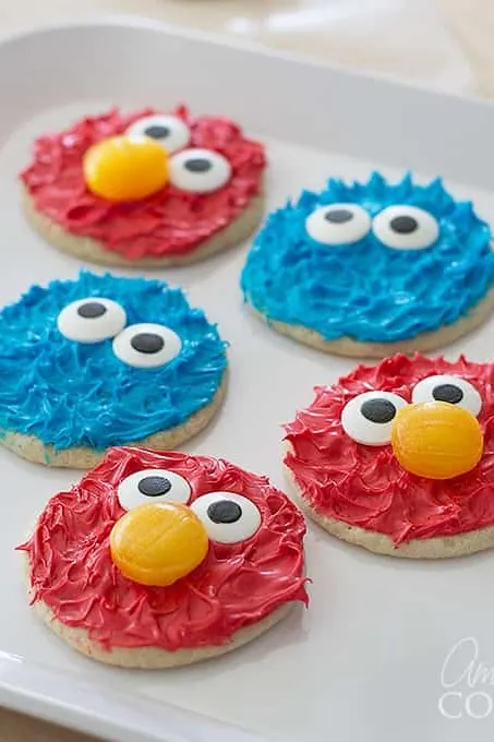 Cookie Monster and Elmo Cookies