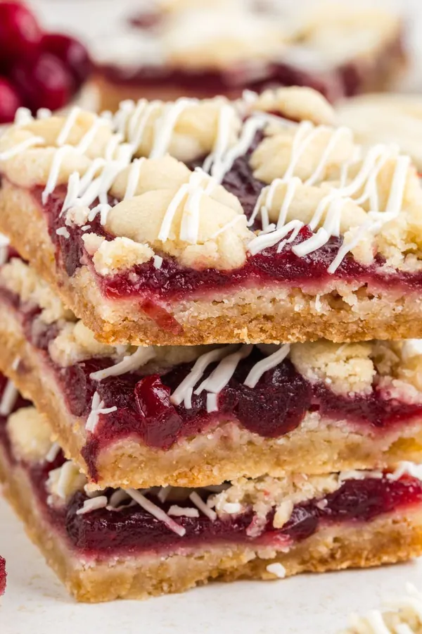 Cranberry White Chocolate Crumb Bars
