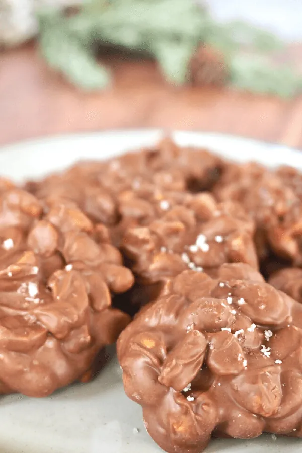 Crockpot Chocolate Peanut Clusters
