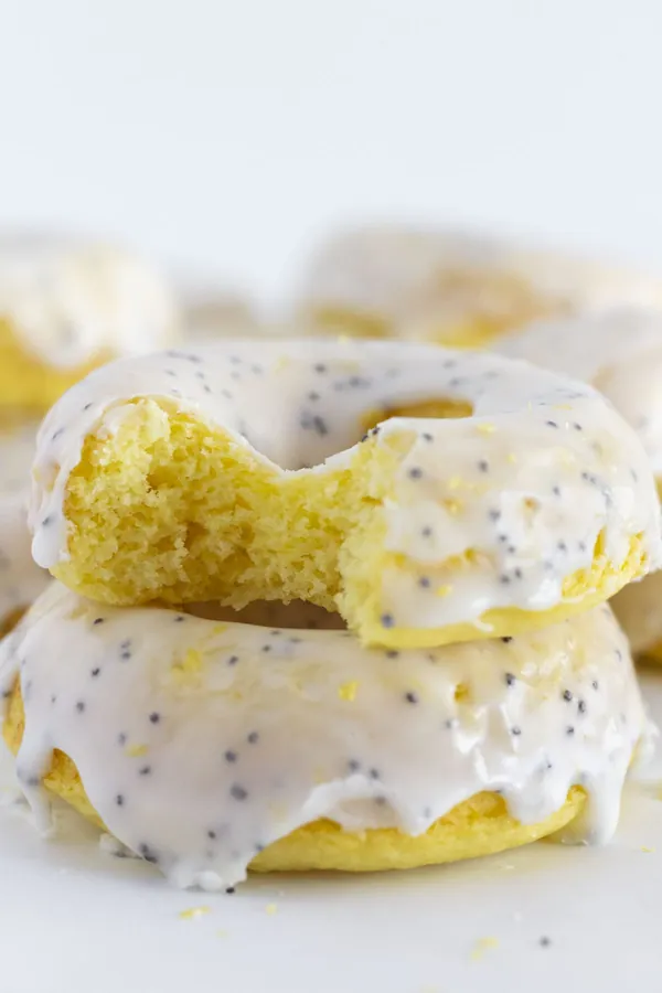 Easy Baked Lemon Donuts with Poppy Seed Glaze