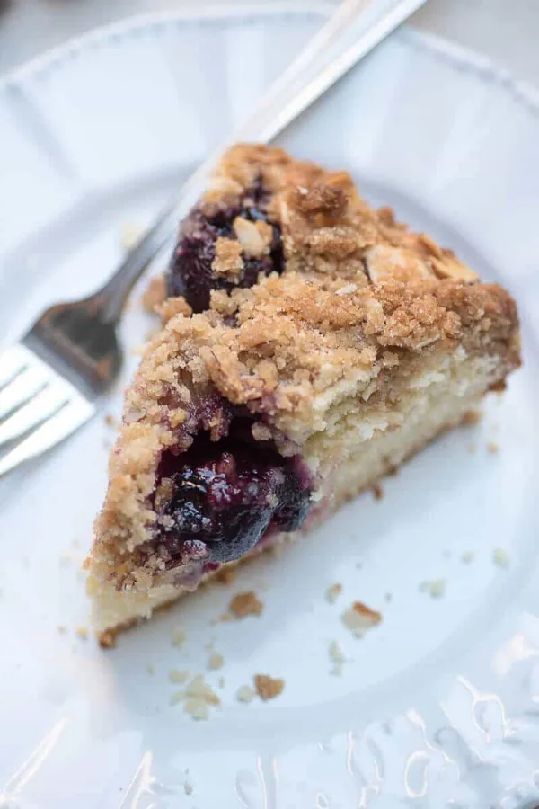 Fresh Cherry Crumb Cake