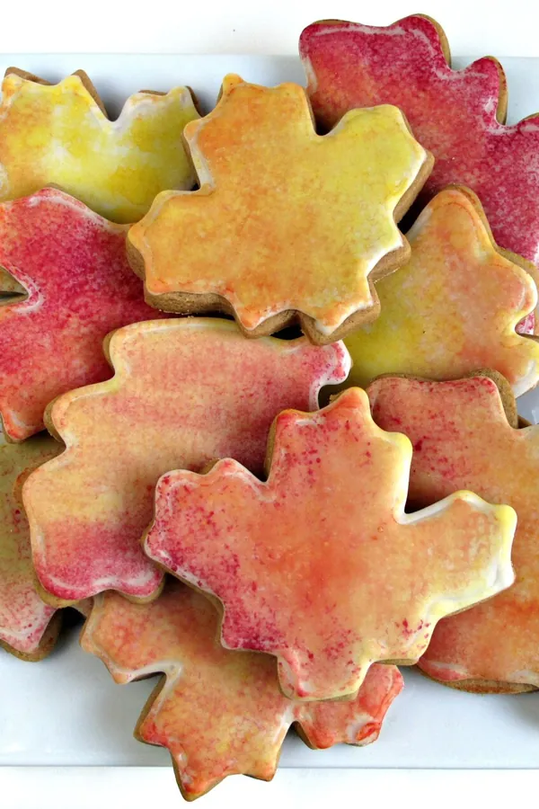 Gingerbread Fall Leaves Cookies