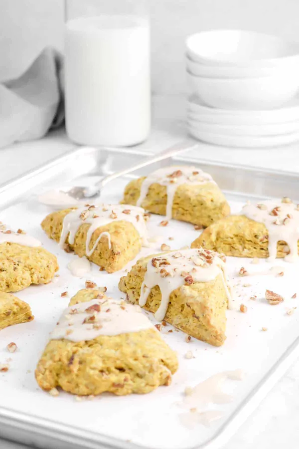 Glazed Pumpkin Pecan Scones